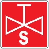 Fire sign - Al - Dimensions: 230x230 mm