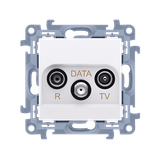 R-TV-DATA socket, atten.: 10dB, white