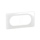 PLATE 2G LARGE ENAMELLED WHITE