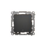 Two-pole switch, (module), 10AX, quick connection, black matt