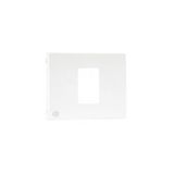 COV PLAT F/SINGLE RJ45 COMP SOCKETS WHITE
