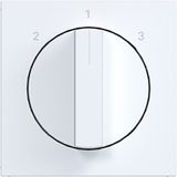 Central plate 3-position switch, A.x/C.x, matte light white