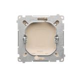 Two-way switch with LED illumination without pictogram, (module), 10AX, quick connection, Gold matt, metalic