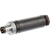 M8 female 0° A-cod. screw terminal 4-pol., 0,14 - 0.5mm², 2,5 - 5mm