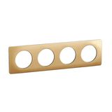 4-GANG SATIN BRASS PLATE