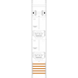 Counter field Z16-ZSK-HSS, 1 field, H=1350mm, 2-3.HZ, 2 ZSK set, 2 HSS (Z16-ZSK-HSS)
