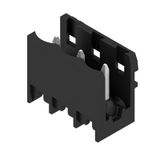 PCB plug-in connector, male header, open side, THT/THR solder connection, 5.08 mm, Number of poles: 3, 180°, Solder pin length (l): 1.5 mm, tinned, black, Box