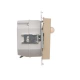 SOON ON SALE, Single shielded computer socket RJ45 category 6 with anti-dust cover, (module), Simon 24, IP20, cashmere