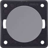 On/off switch 2pole with imprint "0", Integro - Design Flow/Pure, grey