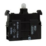 LED 85-264V AC blue front cage clamp