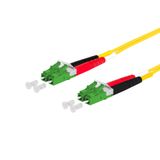 OpDAT patch cord LC-D APC/LC-D APC OS2, 10.0 m