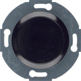 Blind plug centre plate, 1930/glass, black glossy