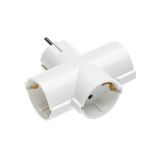 Schuko socket splitter 1 to 3