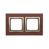 Double frame, wood, Golden walnut