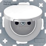 soc.out. earthing pin + hinged cover, enhncd contact prot., R.1/R.3, p