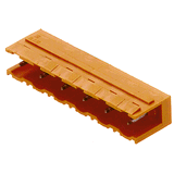 PCB plug-in connector, male header, open side, THT solder connection, 7.50 mm, Number of poles: 3, 90°, Solder pin length (l): 3.2 mm, tinned, orange, Box