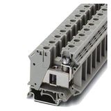 Terminal, screw terminal, installation terminal, through-type terminal, 35 mm², gray