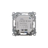 Cover for single socket outlet with earthing, light gray matt