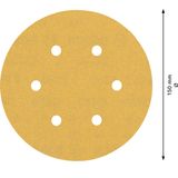 EXPERT C47 Sandpaper with 6 holes for Random Orbital Sanders 15 mm, G 18 5-pc