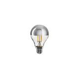 LED Silver Half Sphere Mini Globe Light Bulb G45 4.8W 380Lm E14 2700K Dimmable - A01