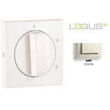 COVER PLATE F/3 POSIT ROTARY SWITCH IVORY