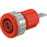 4 mm socket, flat plug connection, mounting Ø 12.2 mm, CAT III, red, 23.3070-22