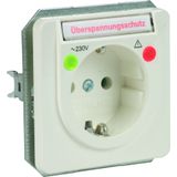 NSM Protector, surge protective socket outlet, titanium white