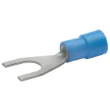 Insulated forked cable lug, 1.5-2.5 mm², AWG 16 to 14, 5.3 mm, M5, blue, 630C5