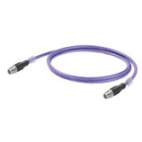 Ethernet Railway Cable (assembled), M12 X-type IP 67 straight male, M1