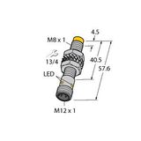 Inductive Sensor With Increased Switching Distance   NI5-M08E-VN6X-H1341