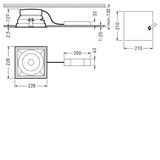 Downlights Sonnos Lens Silver square ETDD 31W 3800lm Very Wide Flood (VFL) IK06 3 SDCM