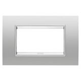 LUX PLATE - IN METAL - 4 MODULES - MAGNETIC GRAY - INNER FRAME MATT MAGNETIC GRAY - CHORUSMART