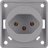 sock. outl. w. earth cont. CH type 13, screw term, Int. mod. ins., gre