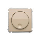 Rotary-push dimmer, beige