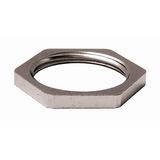 Locknut Nickel Plated Brass PG13 Metallic Raw color