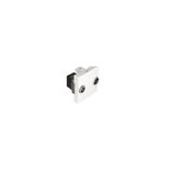 R-TV SOCKET(TERMINAL TYPE) - 2MOD MATTE WHITE