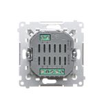 R-TV-SAT pass through aerial socket, (module), Simon 24, IP20/IP44, white