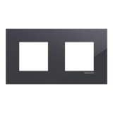 Frame 2-gang / 2+2-modules - Niessen logo - S - Tacteo Black