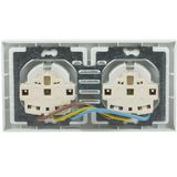 Schuko Socket Outlet 2-gang