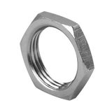 Locknut, nickel-plated brass, M16x1.5