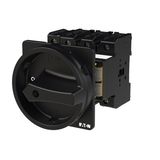 P3 Main switch, 80 A,Rear mounting, 4 pole, Form V/SVB, Black, Door co