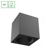 CHLOE COMPLETE SURFACE 7W CCT 230V 45ST IP20 FI90X100MM BLACK SQUARE
