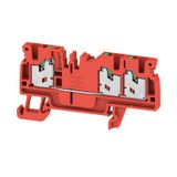 Feed-through terminal block, SNAP IN, red, 2.5 mm², 24 A, 800 V, Numbe
