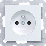 Wall socket earth pin, Safety Plus, plug-in type, A.x/C.x, matte white