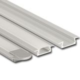 Built-in VR aluminum profile, 22x7 mm, matt diffuser, complete, 2 m