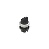 Short handle selector, 3 positions black with marking