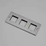 3G WALL PLATE / HORIZONTAL / NO INFILLS / WITHOUT LOGO / STEEL