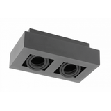 Ceiling fixture ASTER, AC220-240V, 50/60 Hz, GU10, max.20W * 2, IP20, aluminum, double, black