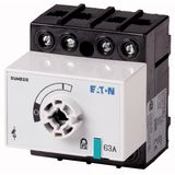 Switch-disconnector, DMM, 63 A, 3P + N (solid), Stop Function optional, Without rotary handle and drive shaft, Vertical connection
