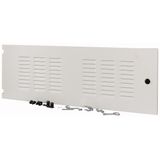 XTSZDSQV4L-H350W1000 Section wide door, ventilated, left, HxW=350x1000mm, IP42, grey
